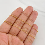 Cadena Militar 3.85g / 60cm / 1.2mm Oro Amarillo 18K