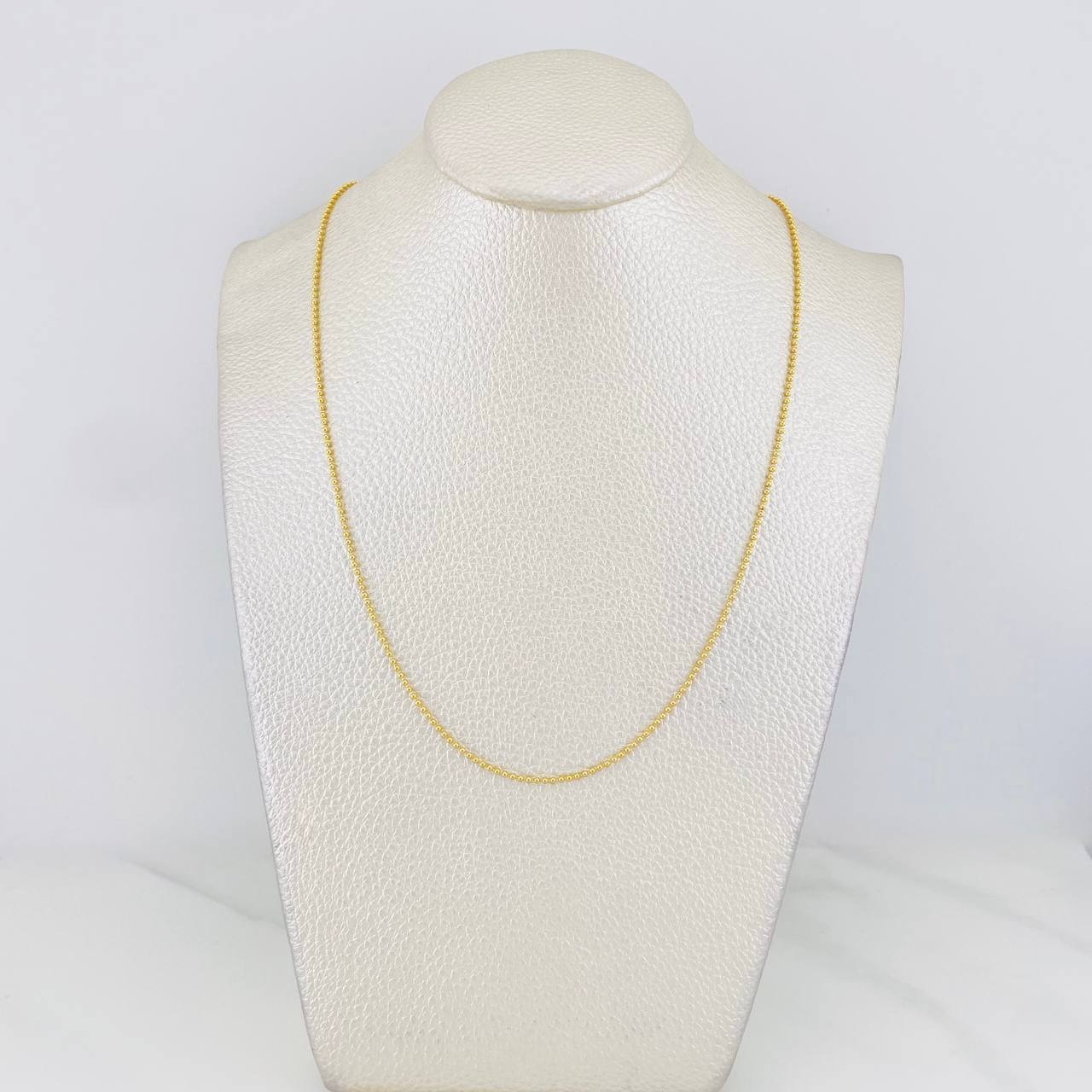 Cadena Militar 3.85g / 60cm / 1.2mm Oro Amarillo 18K