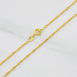 Cadena Singapur 2.7g / 60cm / 1.5mm Oro Amarillo 18K