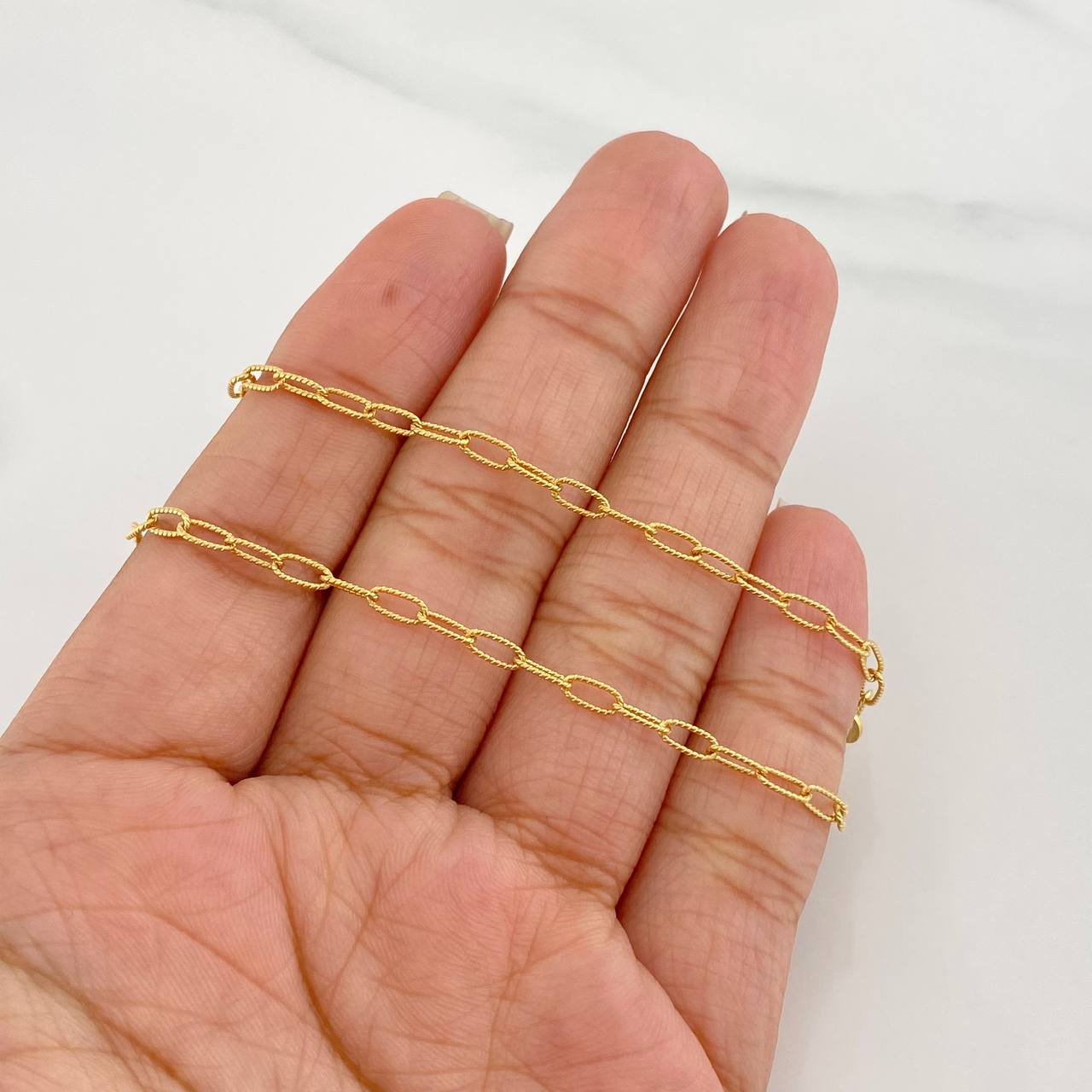 Cadena Cajón 4.85g / 50cm / 2.5mm Oro Amarillo 18K