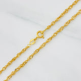 Cadena Singapur 4.15g / 60cm / 1.7mm Oro Amarillo 18K