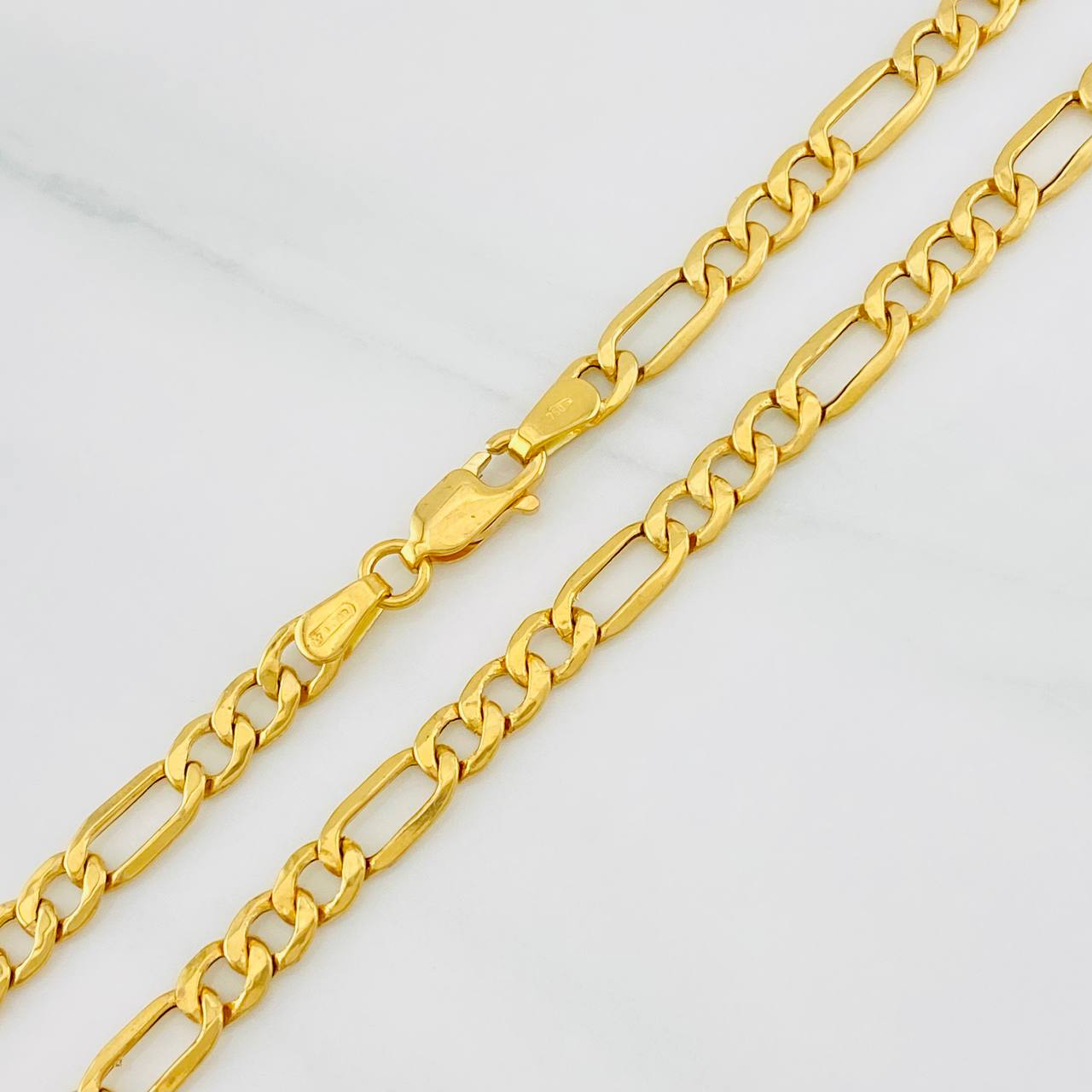 Cadena Fígaro 9.2g / 60cm / 4.3mm Oro Amarillo 18K