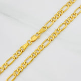 Cadena Fígaro 9.2g / 60cm / 4.3mm Oro Amarillo 18K