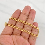 Cadena Fígaro 9.2g / 60cm / 4.3mm Oro Amarillo 18K