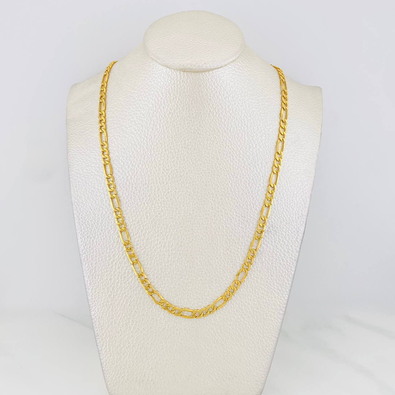 Cadena Fígaro 9.2g / 60cm / 4.3mm Oro Amarillo 18K