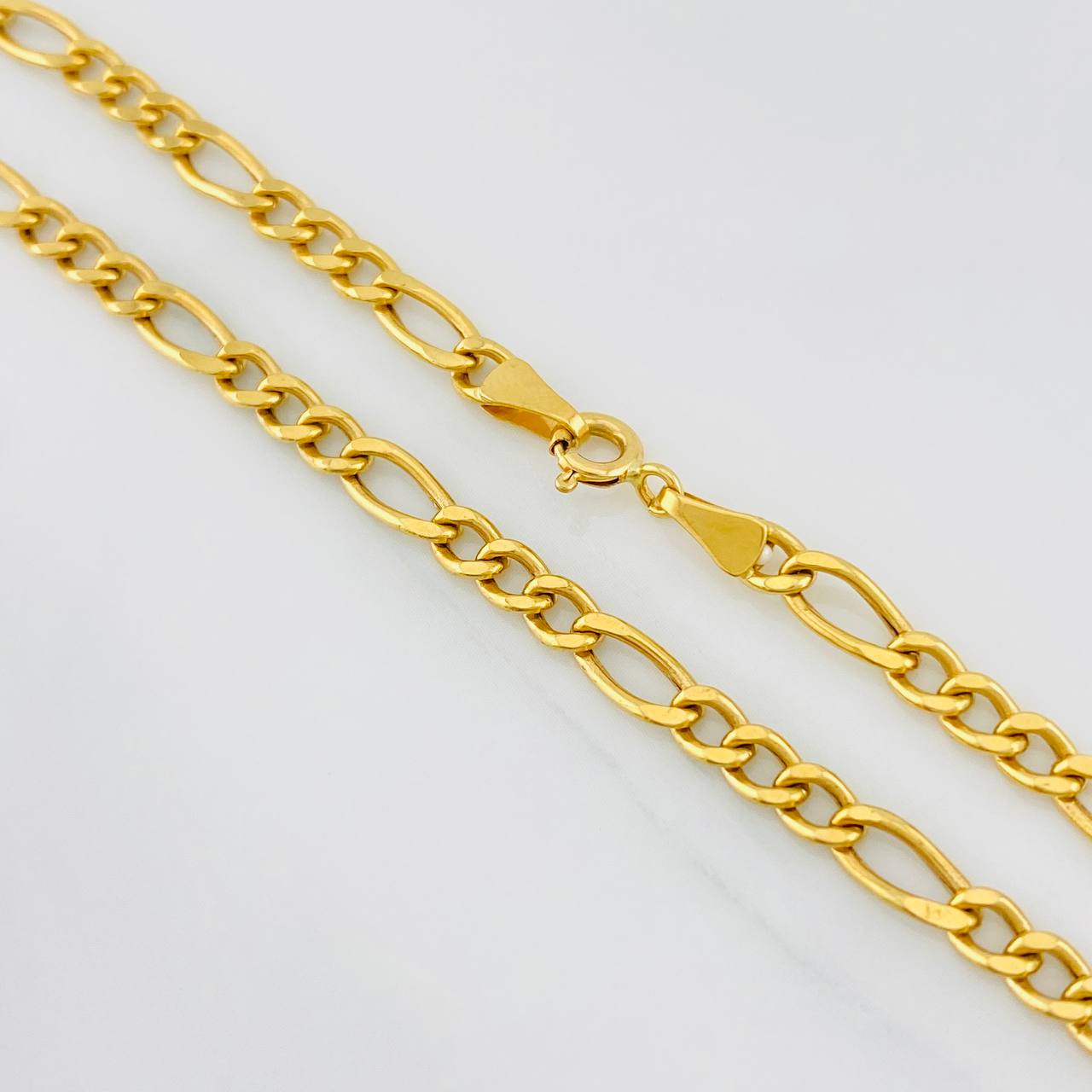 Cadena Fígaro 7.95g / 50cm / 3.8mm Oro Amarillo 18K