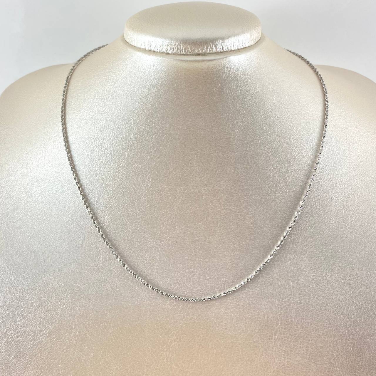 Cadena Lazo 1.7gr / 45cm / Oro Blanco +3 18K