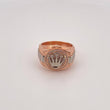 Anillo Corona RX 13.85gr / T12 3/4 / Circones Blancos Dos Oros Blanco Rosa 18K $