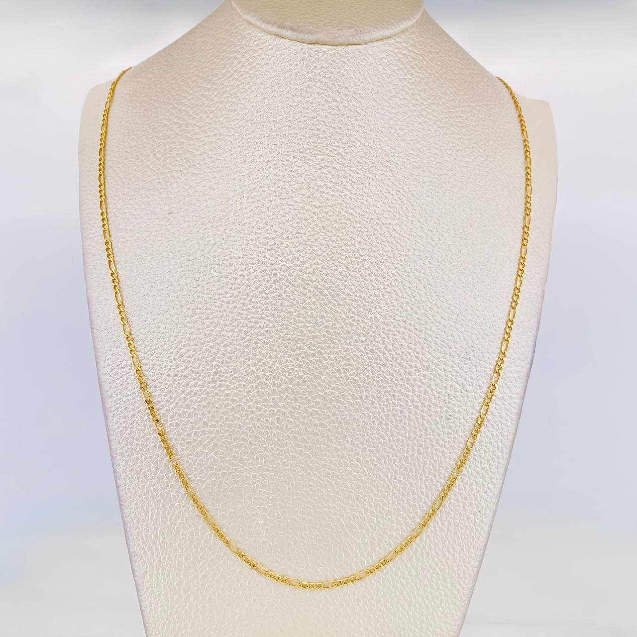 Cadena Fígaro 1.35g / 45cm / 1.5mm Oro Amarillo 18K