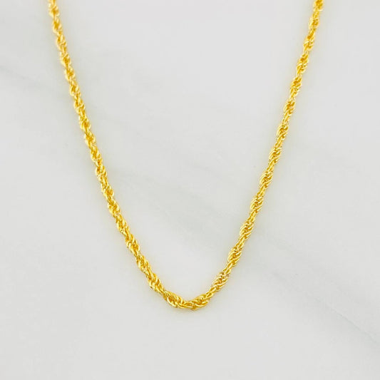 Cadena Lazo 1.35g / 50cm / 1.4mm Oro Amarillo 18K