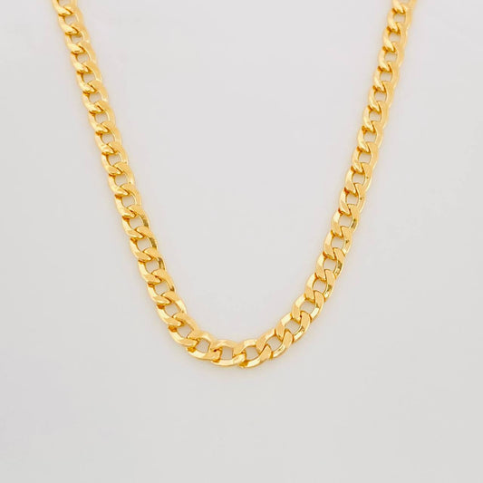Cadena Cubana 11.7g / 60cm / 3.9mm Oro Amarillo 18K