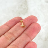 Piercing Estrella Cardenal 0.55gr / 1cm / Nac.Esp.Oro 18K ©