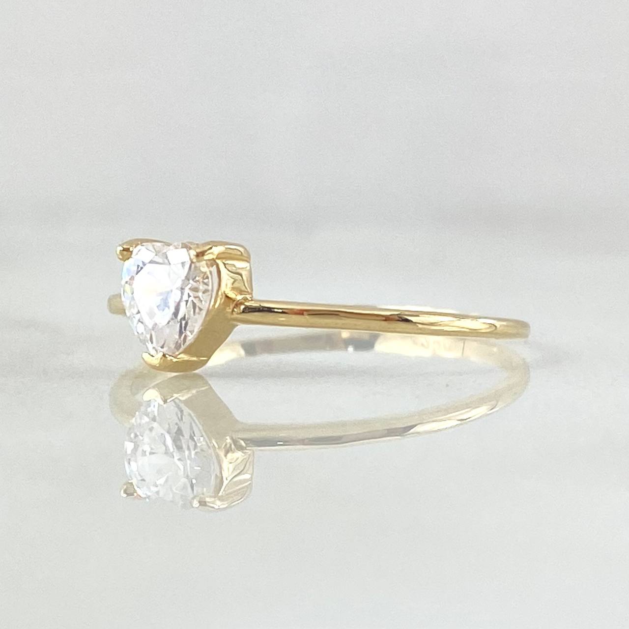 Anillo Corazon 1.15gr / T7 / Nac.Esp. Oro 18K *