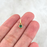 Dije Hexagonal 0.65gr / 1.4cm / Nac.Esp. Oro 18K *