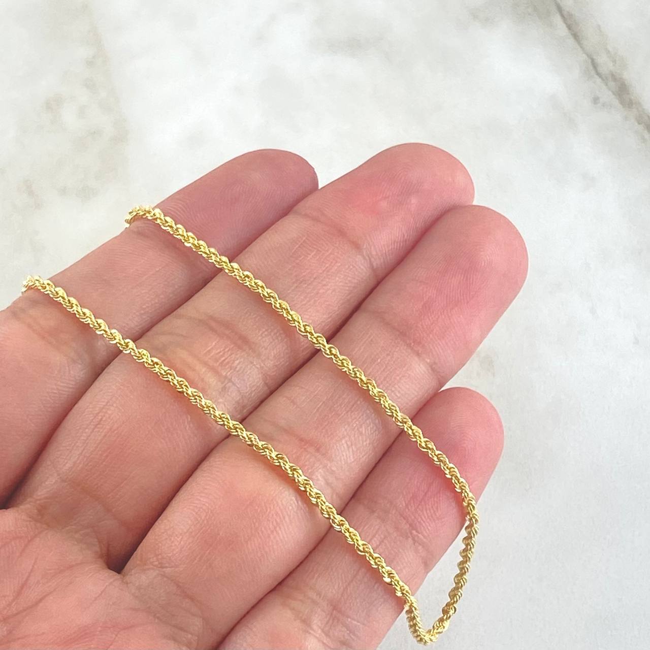 Cadena Lazo 3.3gr / 60cm / 2.2mm Oro Amarillo +3 18K