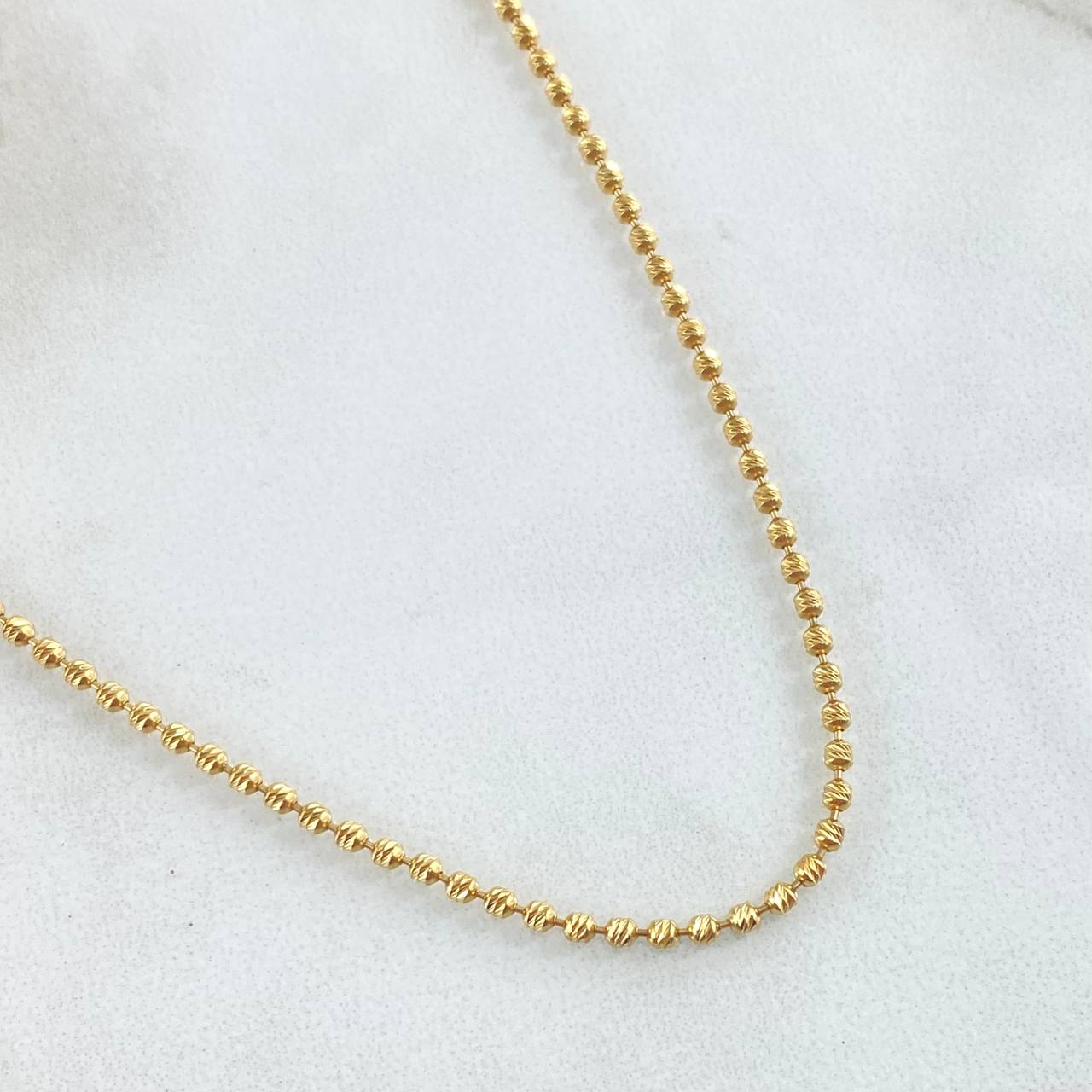 Cadena Militar 7.5gr / 60cm / +3 Oro 18K
