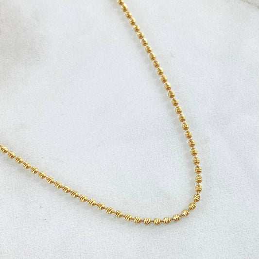 Cadena Militar 7.5gr / 60cm / +3 Oro 18K