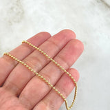 Cadena Militar 7.45gr / 60cm / +3 Oro 18K