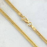 Cadena Cubana 7.7gr / 60cm / +3 Oro 18K