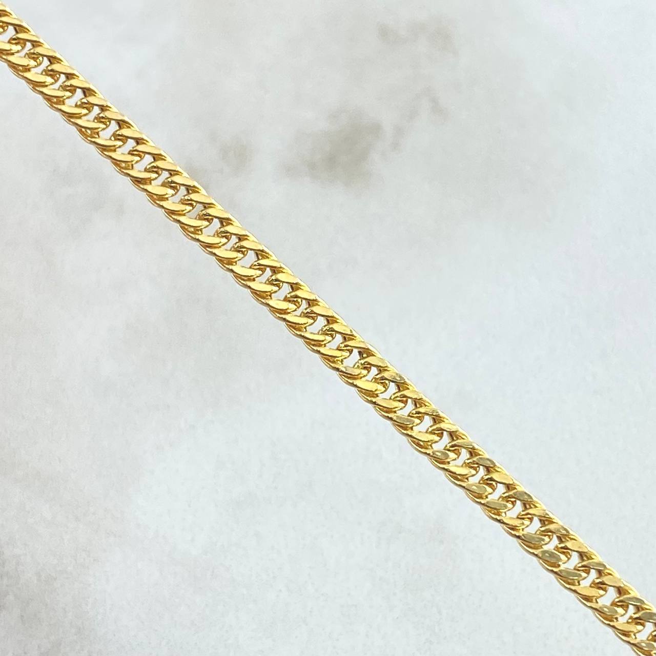 Cadena Cubana 7.7gr / 60cm / +3 Oro 18K