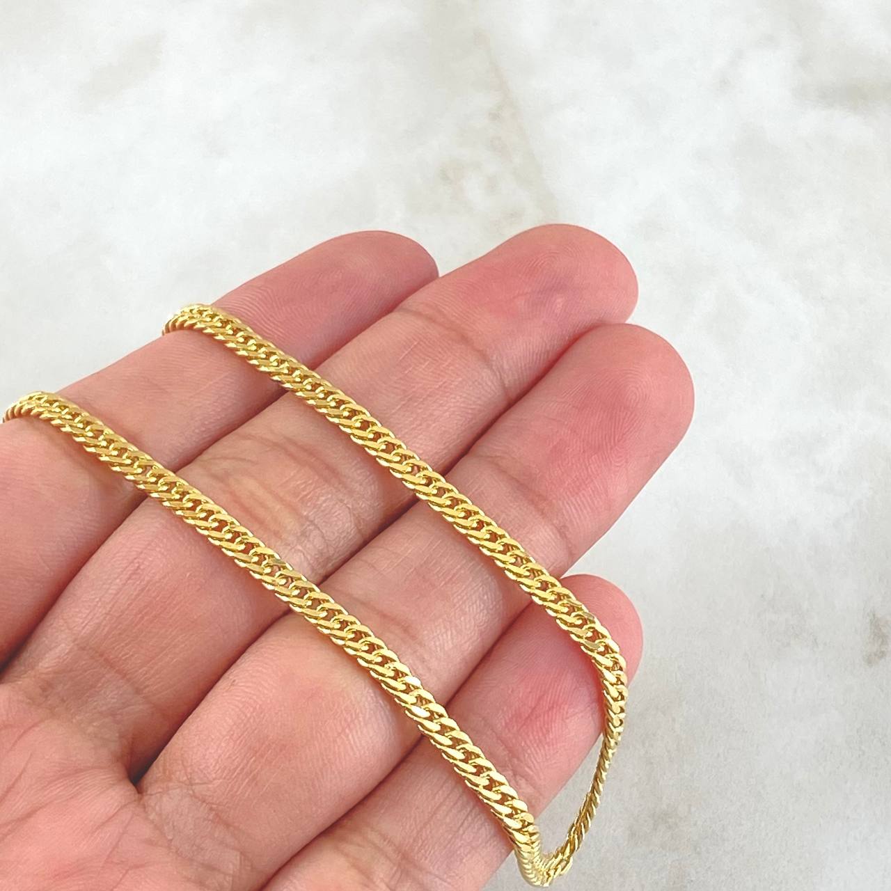 Cadena Cubana 7.7gr / 60cm / +3 Oro 18K