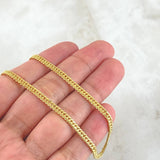Cadena Cubana 7.7gr / 60cm / +3 Oro 18K