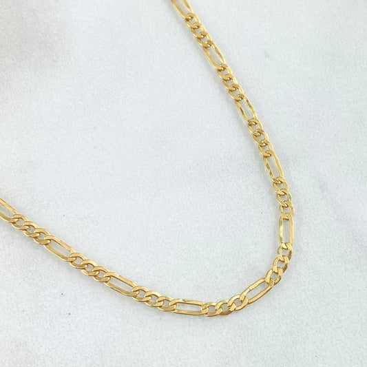 Cadena Figaro 2.9gr / 50cm / +1 Oro 18K