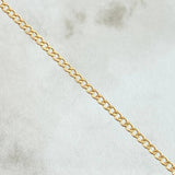 Cadena Cubana 3.15gr / 60cm-2.4mm Oro Amarillo +1 18K ©