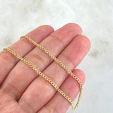 Cadena Cubana 3.15gr / 60cm-2.4mm Oro Amarillo +1 18K ©