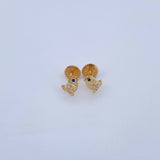Topos Pajaro 0.75gr / Circones Azul Blancos Oro Amarillo 18K &