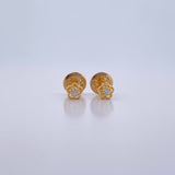 Topos Flor 0.5gr / Circon Blanco Oro Amarillo 18K &