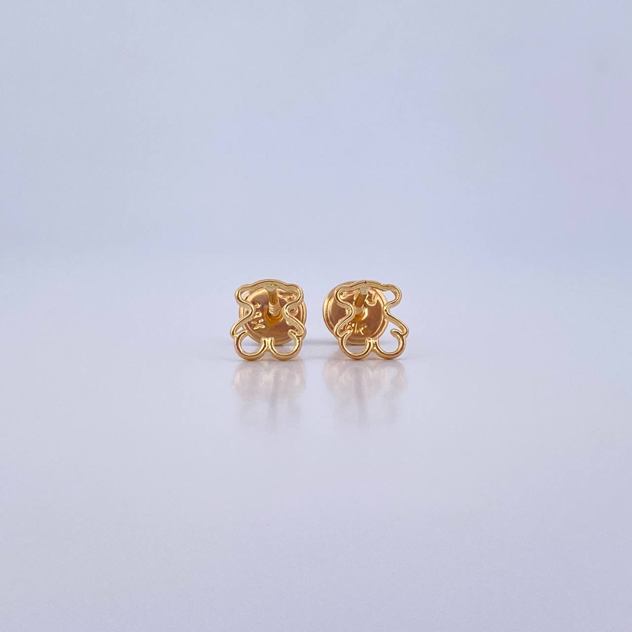 Topos Silueta Oso Ts 0.6gr / Liso Oro Amarillo 18K &