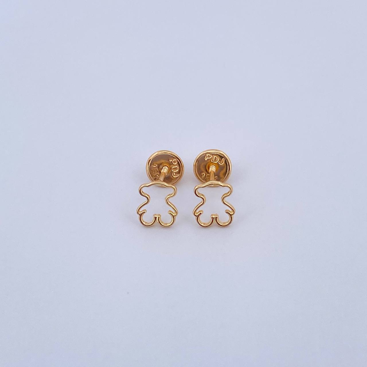 Topos Silueta Oso Ts 0.6gr / Liso Oro Amarillo 18K &