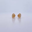 Topos Virgen Maria 0.9gr / Circones Blancos Oro Amarillo 18K &