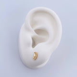 Topos Virgen Maria 0.9gr / Circones Blancos Oro Amarillo 18K &