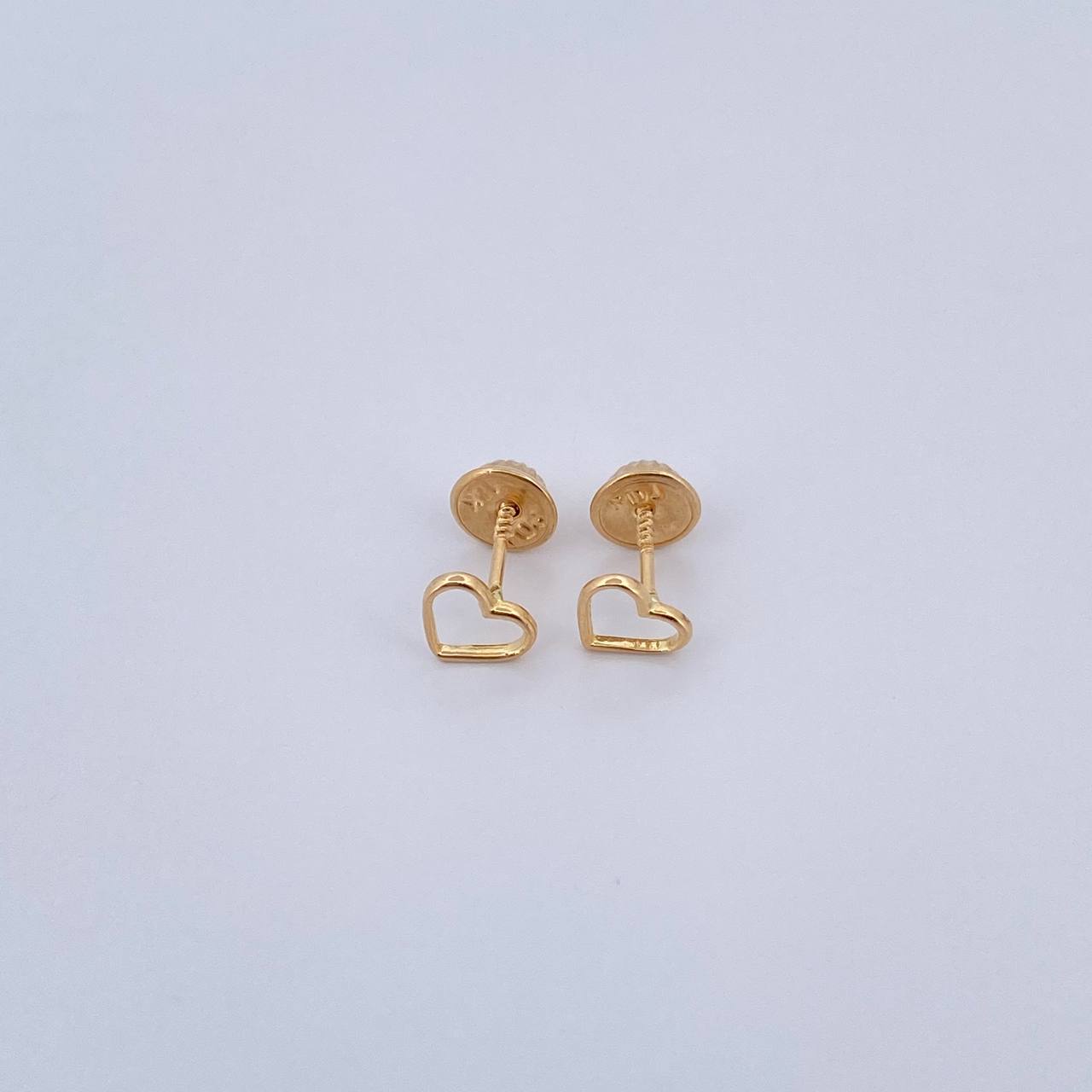 Topos Silueta Corazon 0.5gr / Lisa Oro Amarillo 18K &