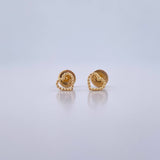 Topos Silueta Corazon 0.55gr / Punteados Oro Amarillo 18K &