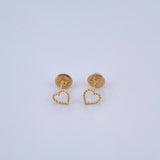 Topos Silueta Corazon 0.55gr / Punteados Oro Amarillo 18K &