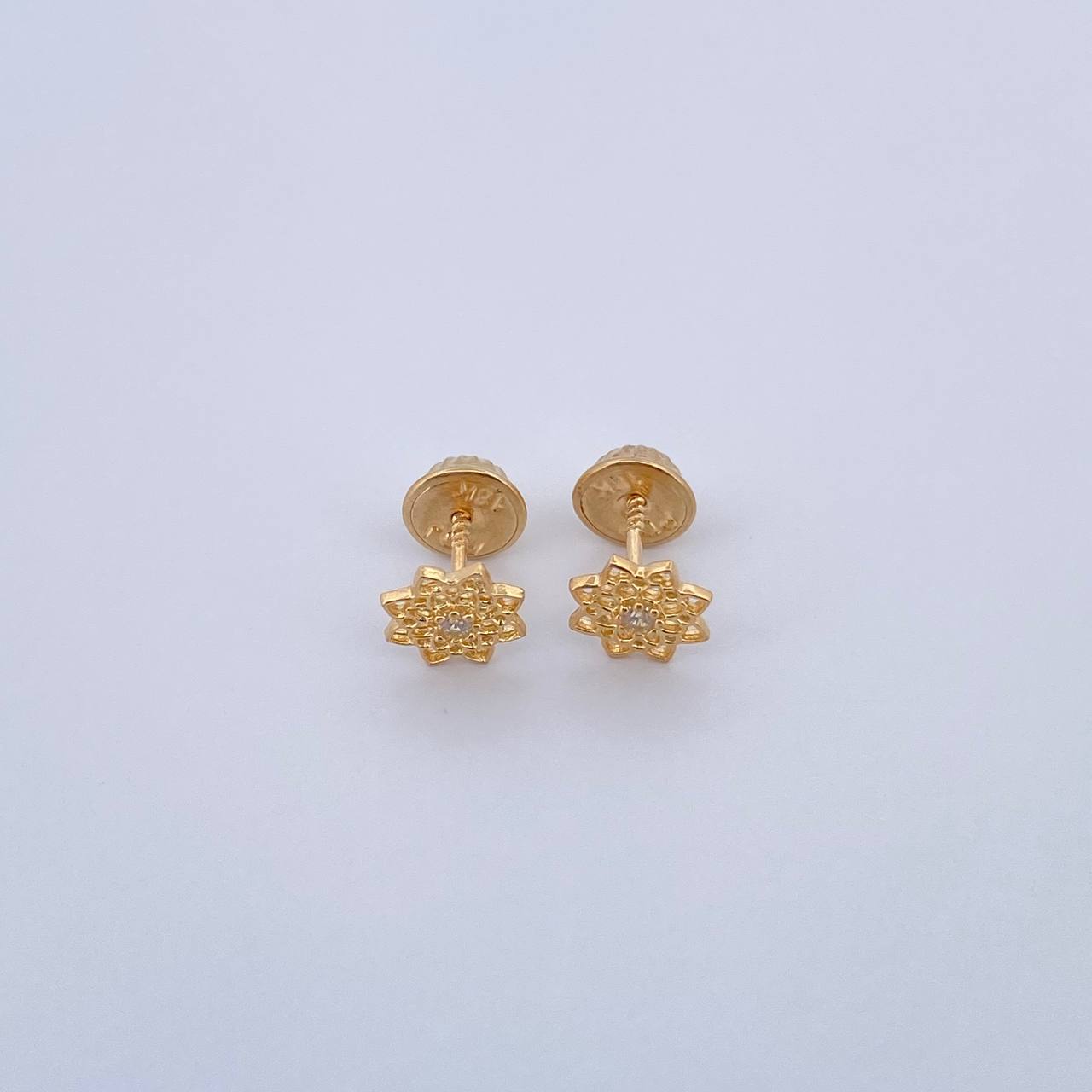 Topos Mandala 0.7gr / Circon Blanco Oro Amarillo 18K &