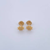 Topos Mandala 0.7gr / Circon Blanco Oro Amarillo 18K &