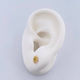 Topos Mandala 0.7gr / Circon Verde Oro Amarillo 18K &