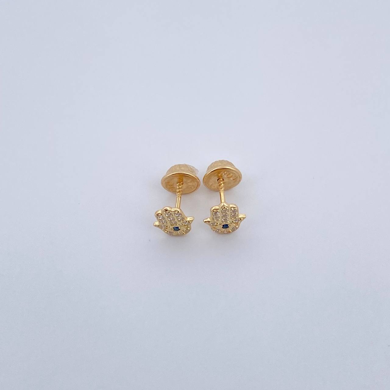 Topos Mano Hamsa 0.75gr / Circones Azul Blancos Oro Amarillo &