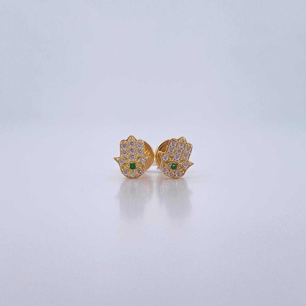Topos Mano Hamsa 0.75gr / Circones Verde Blancos Oro Amarillo &