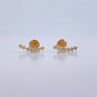 Topos Linea 0.8gr / Circones Blancos Oro Amarillo 18K &