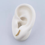 Topos Linea 0.8gr / Circones Blancos Oro Amarillo 18K &