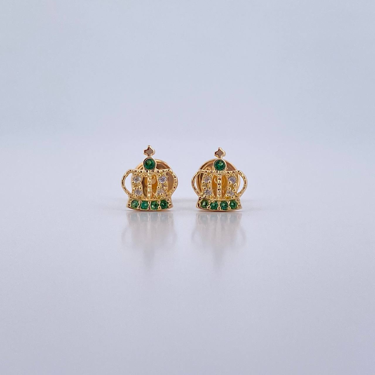 Topos Corona Real 0.8gr / Circones Blancos Verdes Oro Amarillo 18K $