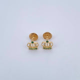 Topos Corona Real 0.8gr / Circones Blancos Verdes Oro Amarillo 18K $