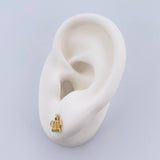 Topos Corona Real 0.85gr / Circones Verdes Blancos Oro Amarillo 18K &
