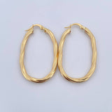 Candongas Arielle 3.8gr / 4.2cm / Ovaladas Entorchadas Oro Amarillo 18K &