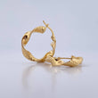 Candongas Remi 2.4gr / 2.4cm / Textura Cruzada Oro Amarillo 18K &
